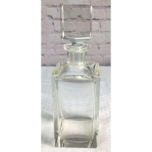 Vintage German POSSELT HEAVY Crystal Whiskey Square Liquor Decanter 11" Art Deco